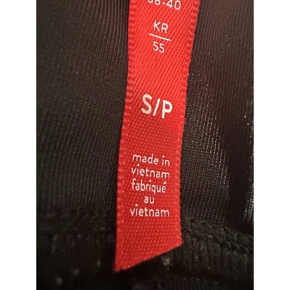 Spanx Black Faux‎ Leather Quilted Women Motto Stretch Leggings Size Small - Picture 16 of 16